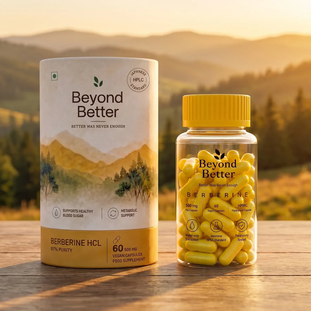 Beyond Better Japanese Standard Berberine bottle with capsules